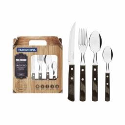 Juego de cubiertos Set x24 Polywood Tramontina