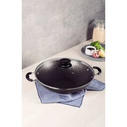 Wok 36 cm con tapa de vidrio Paris Tramontina